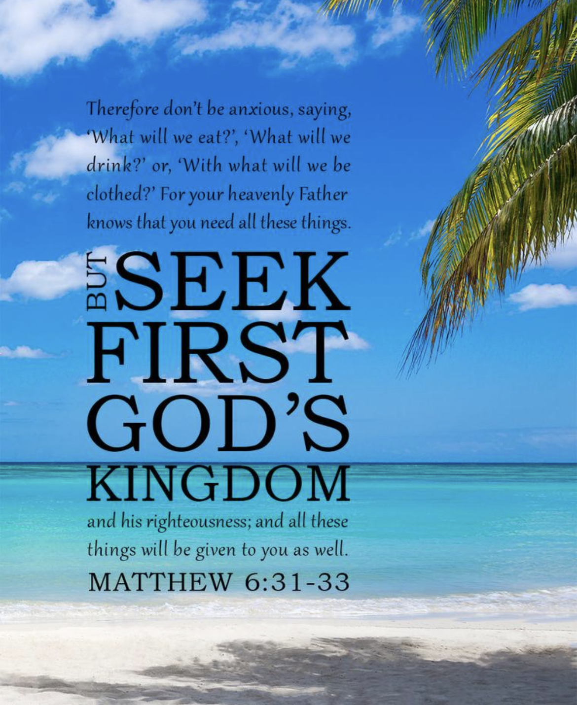 Matthew 6 31 33 Gospel Assembly